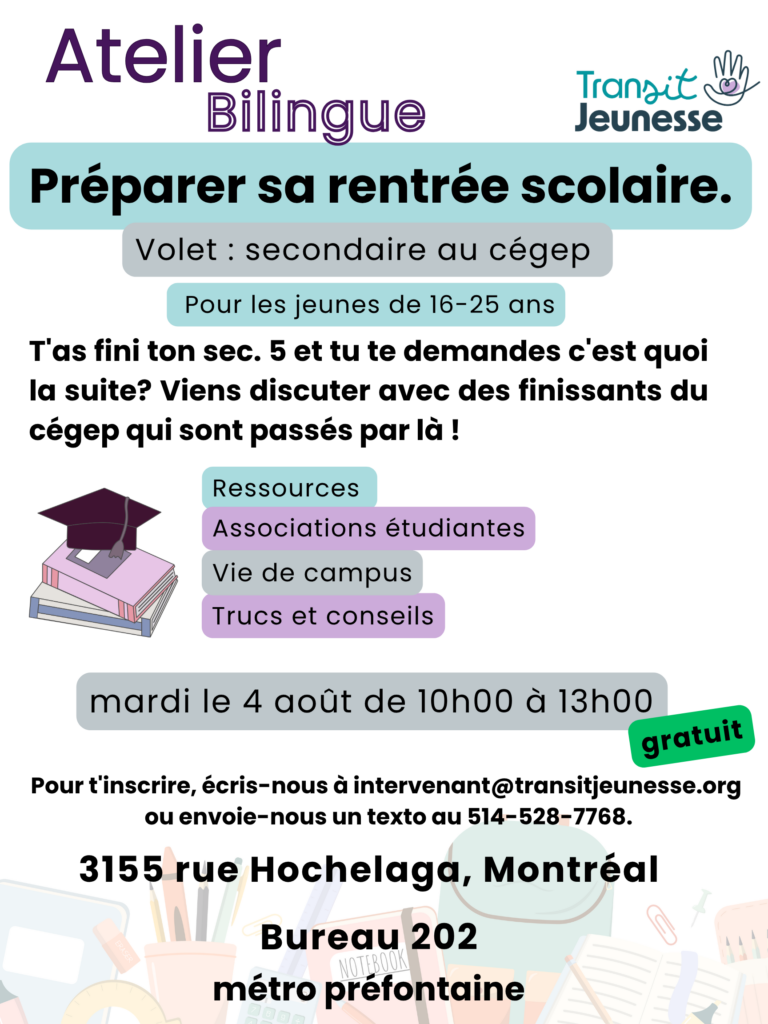 Préparer sa rentrée scolaire : secondaire au cégep